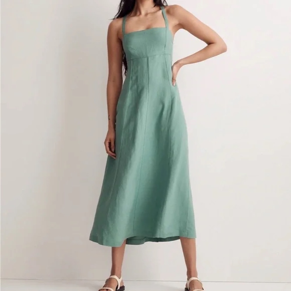 Madewell Sage Green Midi Dress